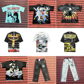 VALLEY Vintage Short-Sleeve T-Shirt & Straight-Leg Sweatpants-6710  
